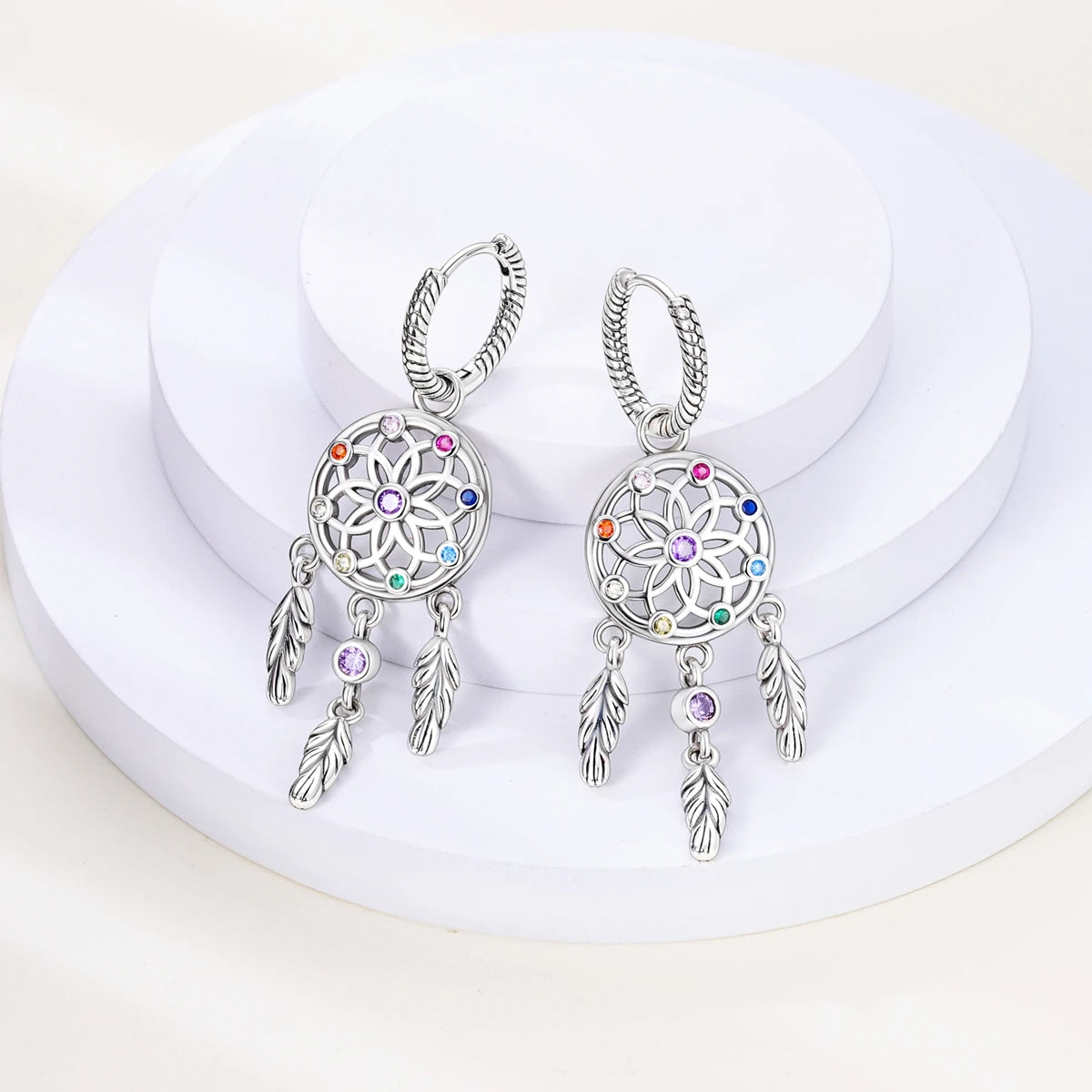 The Dreamcatcher Earrings / 925 Sterling Silver - Nina Kane Jewellery