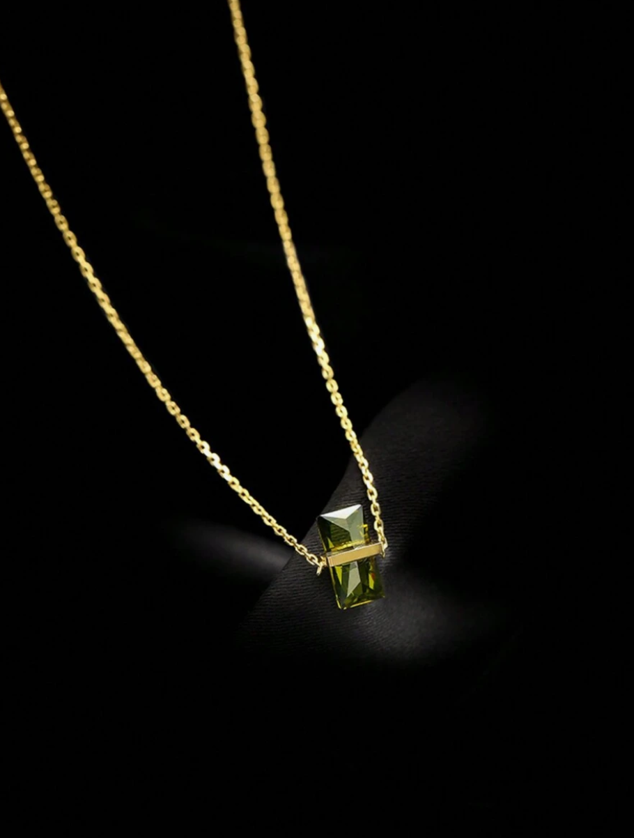Samira Green Balance Necklace / 18K Gold Plated - Nina Kane Jewellery