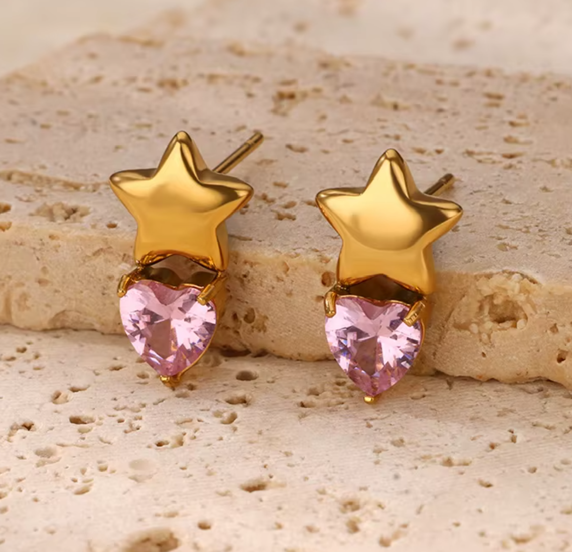 The Twinkle & Bow Studs / 18K Gold Plated - Nina Kane Jewellery