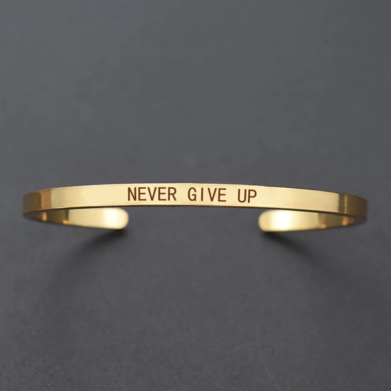 Ashley Engraved Bangles / Stainless Steel - Nina Kane Jewellery