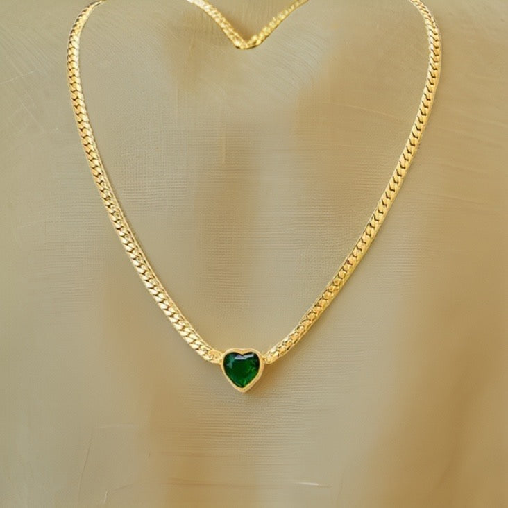 JoJo Chunky Heart Pendants / 18K Gold Plated - Nina Kane Jewellery
