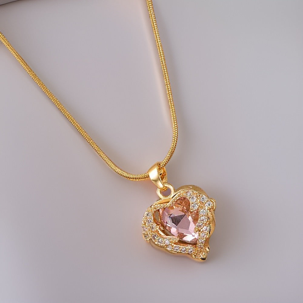 Lizzy Heart Necklaces / Stainless steel - Nina Kane Jewellery