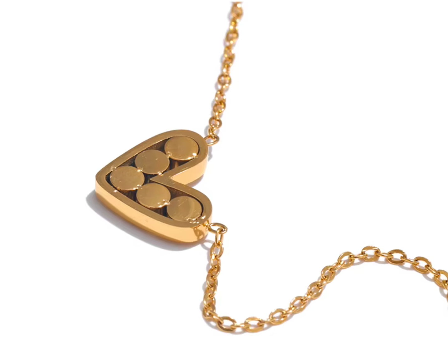Ermina Heart Crystal Necklace /18K Gold Plated - Nina Kane Jewellery