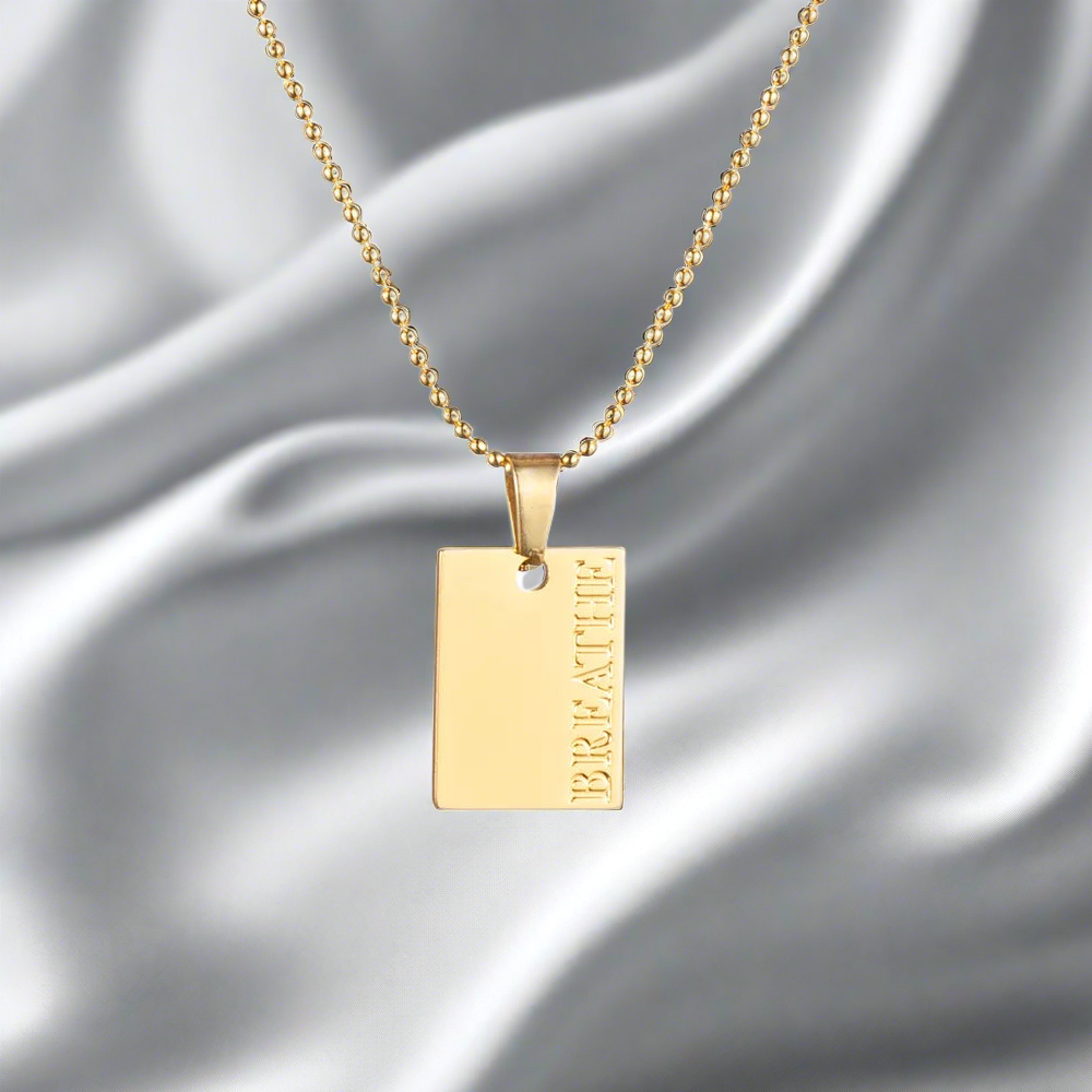 Annie "BREATHE" Necklace / 18K Gold Plated - Nina Kane Jewellery
