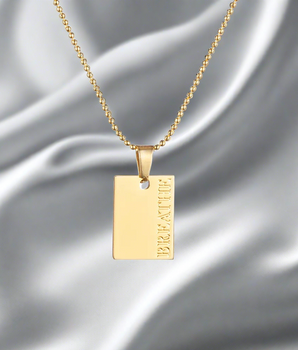 Annie "BREATHE" Necklace / 18K Gold Plated - Nina Kane Jewellery