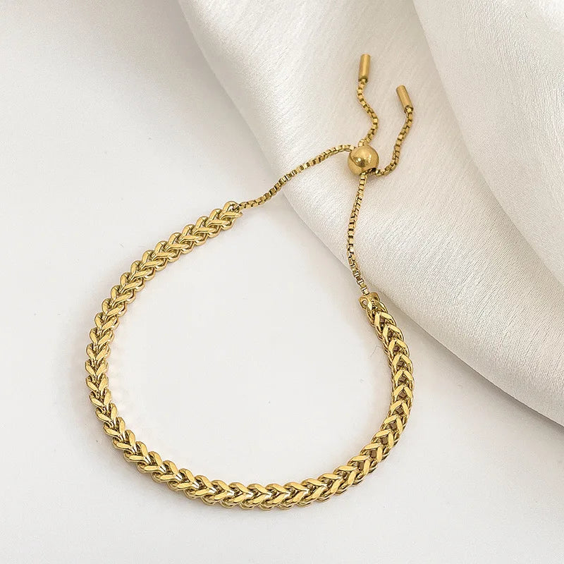Delicate Cuban Link Bracelet / Stainless Steel - Nina Kane Jewellery