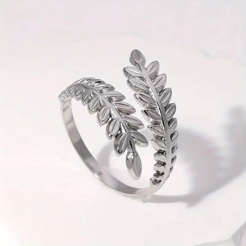 Abigail Olive Branch Rings / Stainless Steel