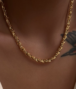 Steph Braided Rope Chain / 18K Gold Plated