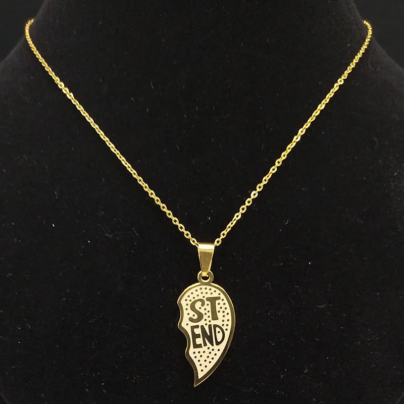 2 Piece Best Friends Necklace / Stsinless Steel - Nina Kane Jewellery
