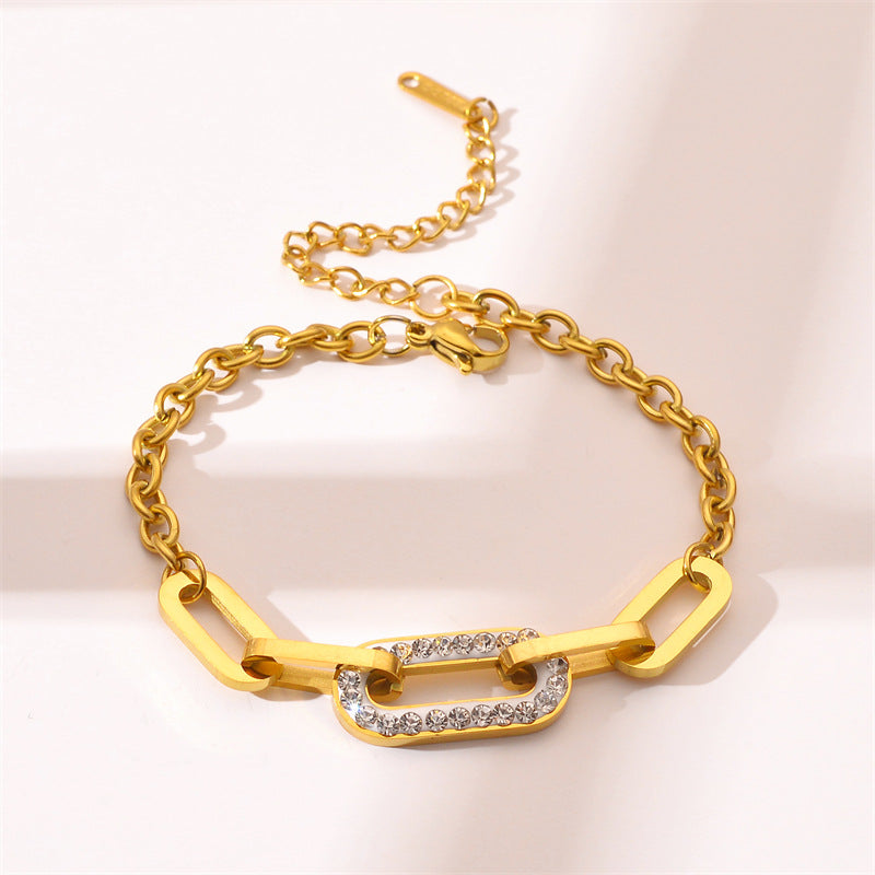 Electra Paperclip Chain Bracelet / Stainless Steel