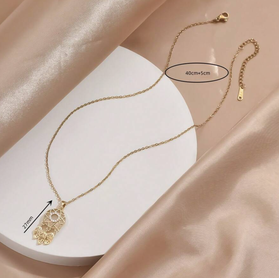 The Dreamcatcher Necklace / 18K Gold Plated - Nina Kane Jewellery