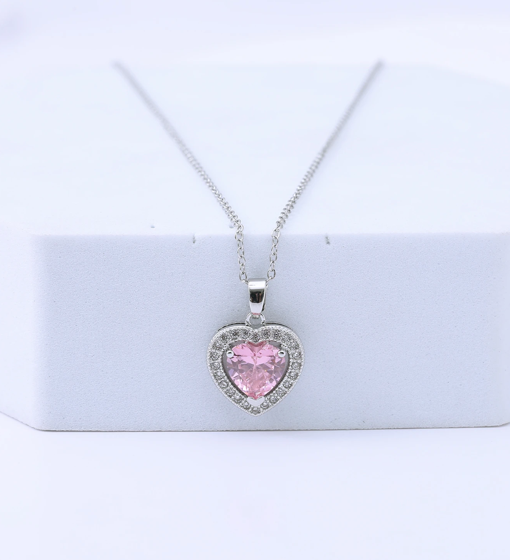 Nevada Silver Heart Necklace / Stainless Steel - Nina Kane Jewellery