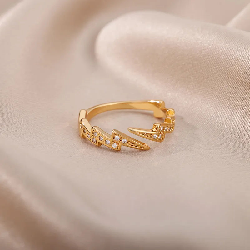 Serafin Lightening Bolt Ring / Stainless Steel - Nina Kane Jewellery