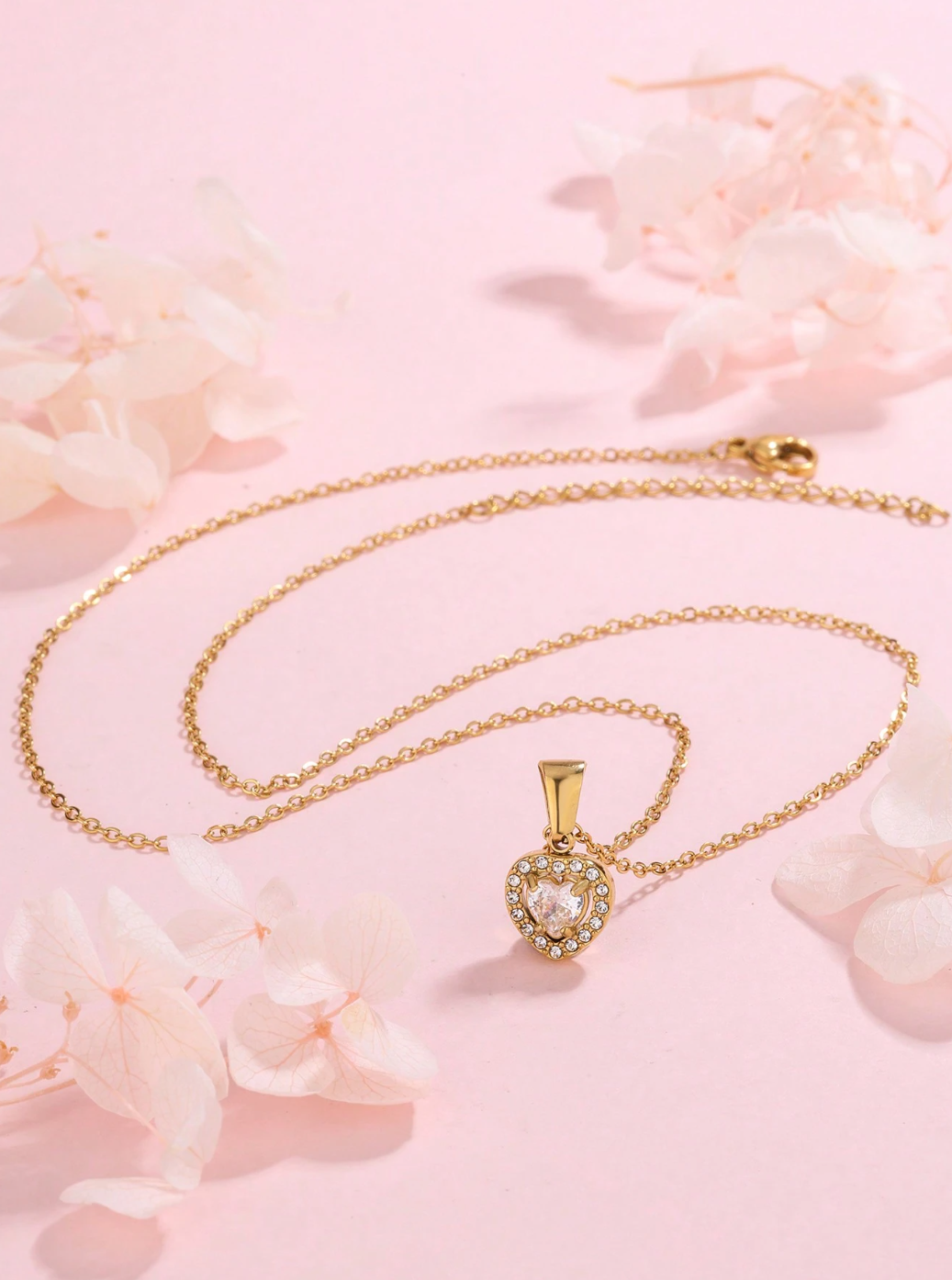 Marietta Heart Necklaces / 18K Gold Plated - Nina Kane Jewellery