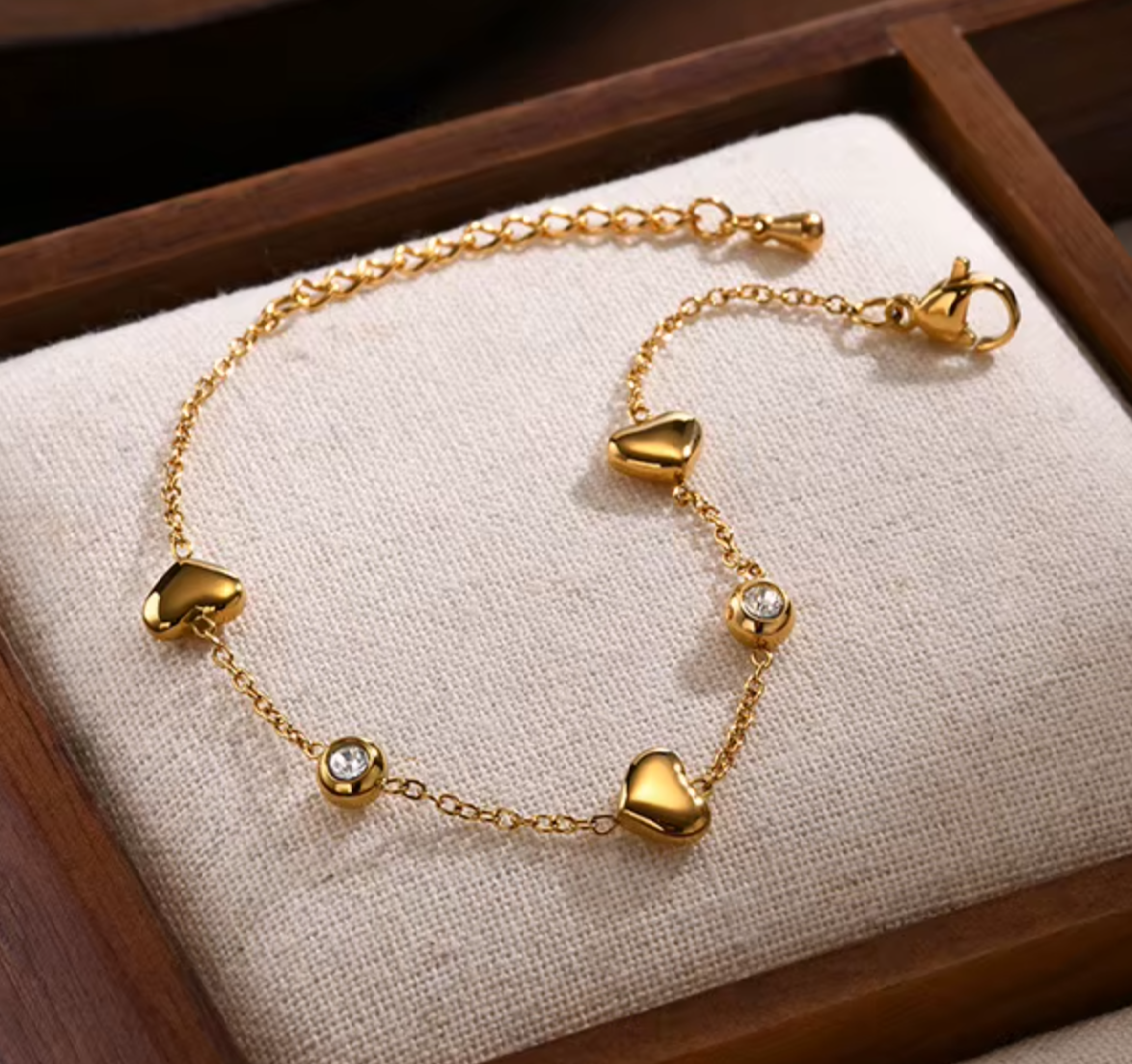 Golden Crush Bracelet / 18K Gold Plated - Nina Kane Jewellery