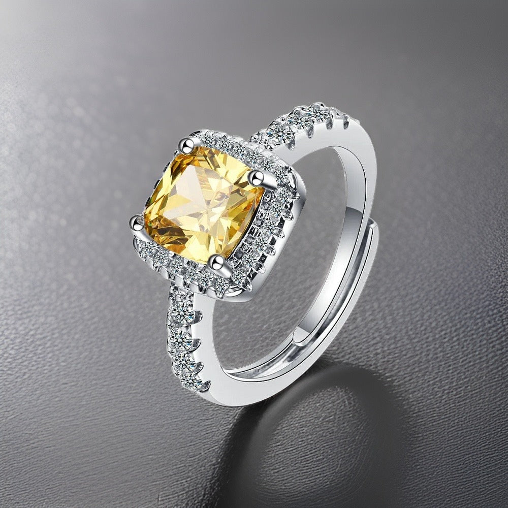 Stella Princess Cut Rings / 925 Sterling Silver - Nina Kane Jewellery
