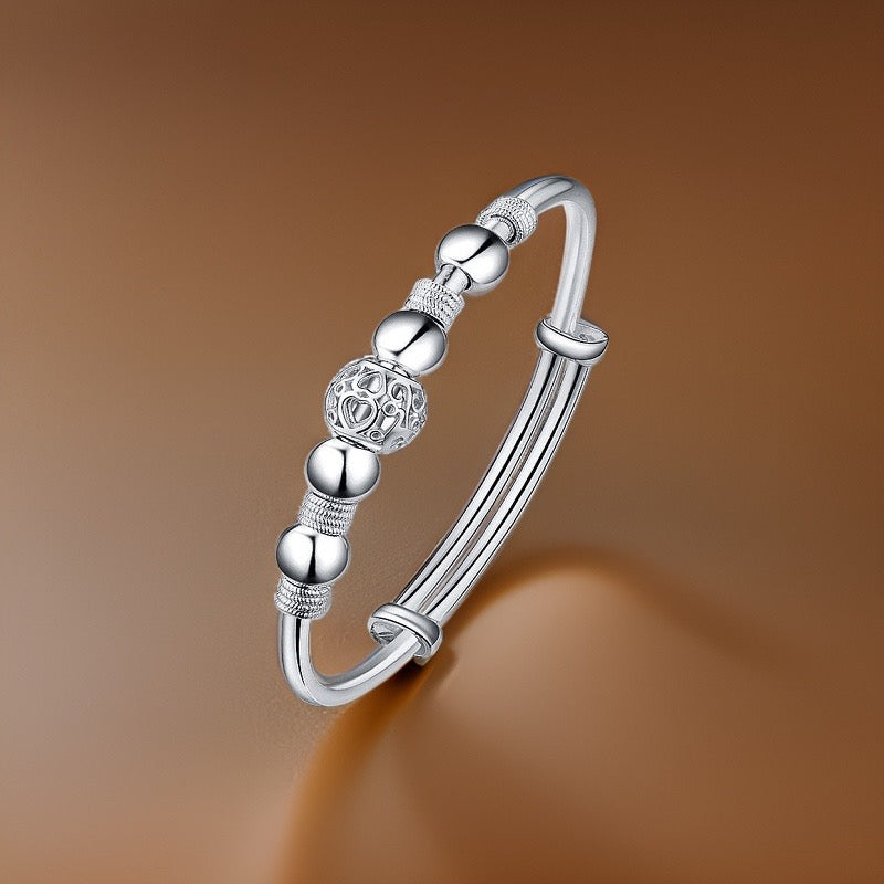 Catarina Beaded Bangle / 925 Sterling Silver - Nina Kane Jewellery
