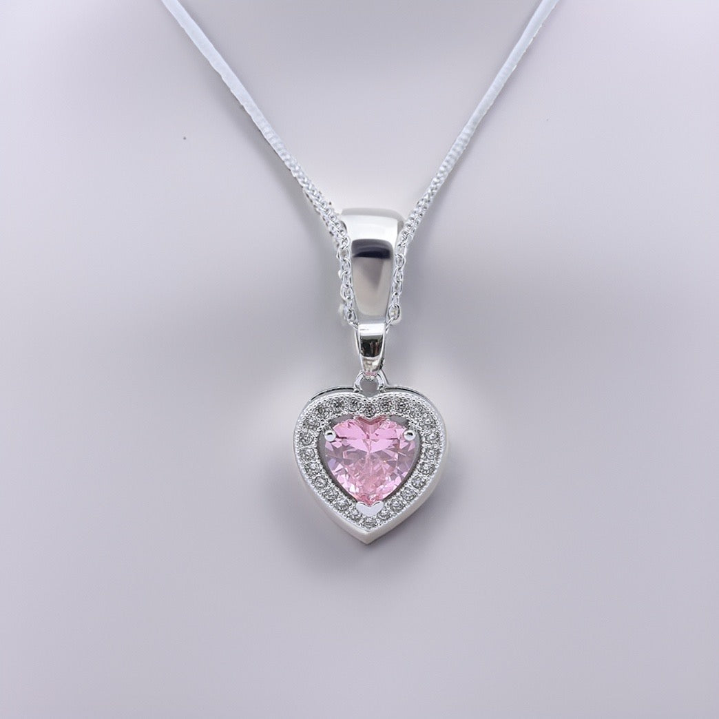 Nevada Silver Heart Necklace / Stainless Steel - Nina Kane Jewellery