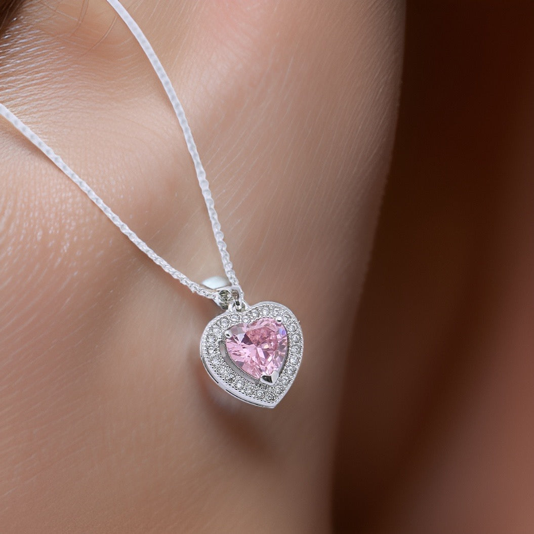 Nevada Silver Heart Necklace / Stainless Steel - Nina Kane Jewellery