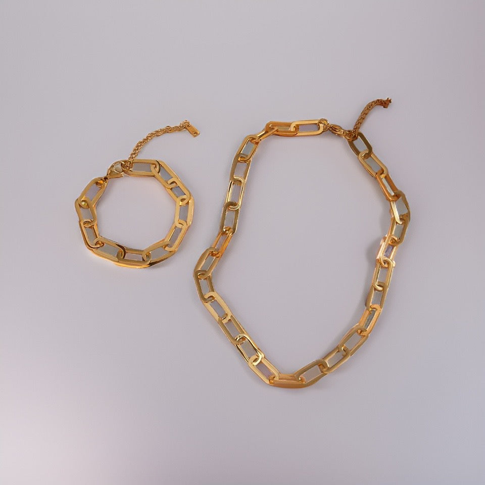Aurora Minimalist Clip Chain Bracelet / 18K Gold Plated - Nina Kane Jewellery