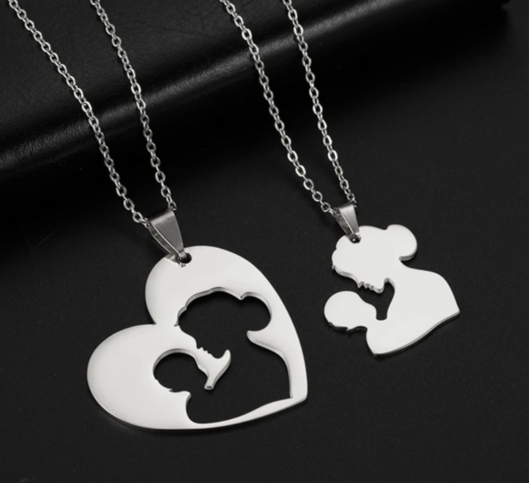 Mother & Baby Cut Out Necklaces / 18K Gold Plated - Nina Kane Jewellery