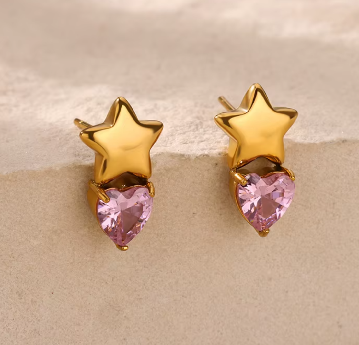 The Twinkle & Bow Studs / 18K Gold Plated - Nina Kane Jewellery