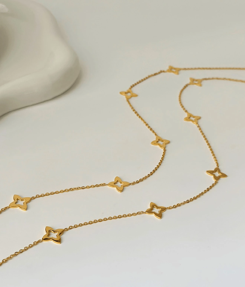 The Flora Belle Necklace / 18K Gold Plated - Nina Kane Jewellery