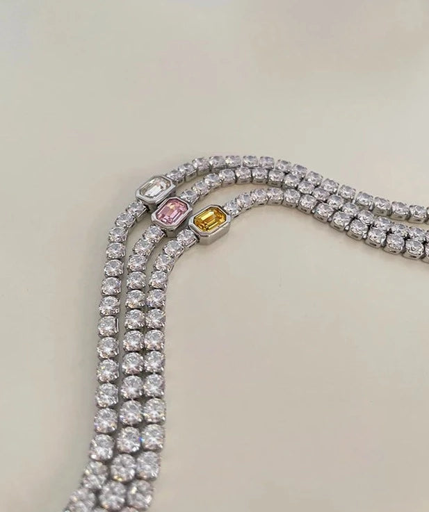 Charlotte Zircon Diamond Bracelets / Stainless Steel - Nina Kane Jewellery
