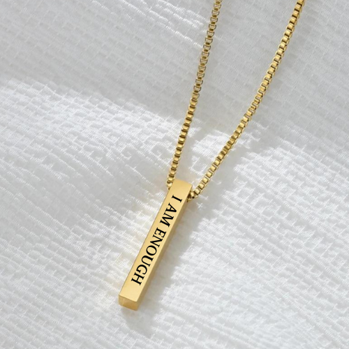 Kelly "I AM ENOUGH" Necklaces / Stainless Steel - Nina Kane Jewellery