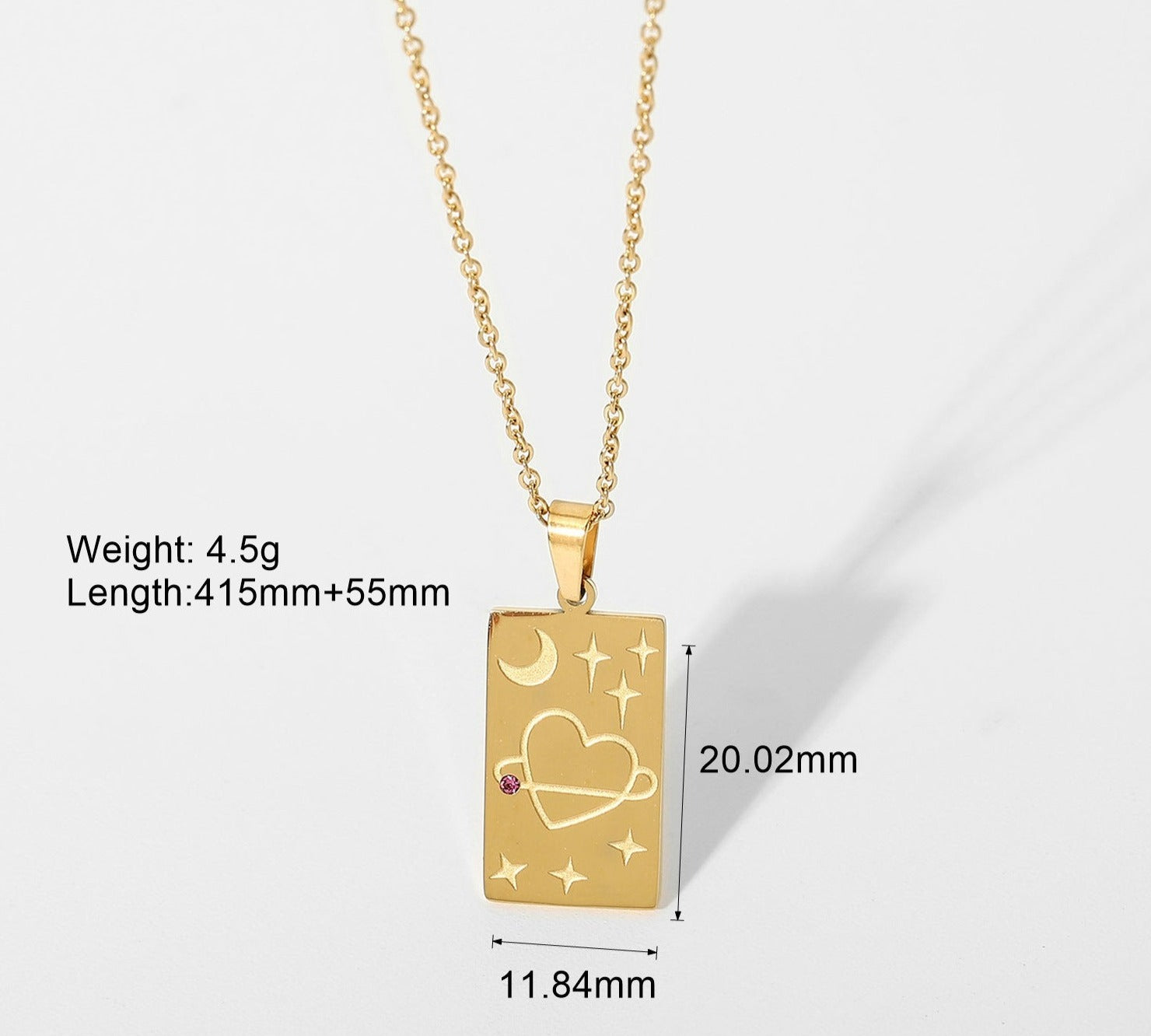 Morgan Heart Sky Pendant / 18K Gold Plated