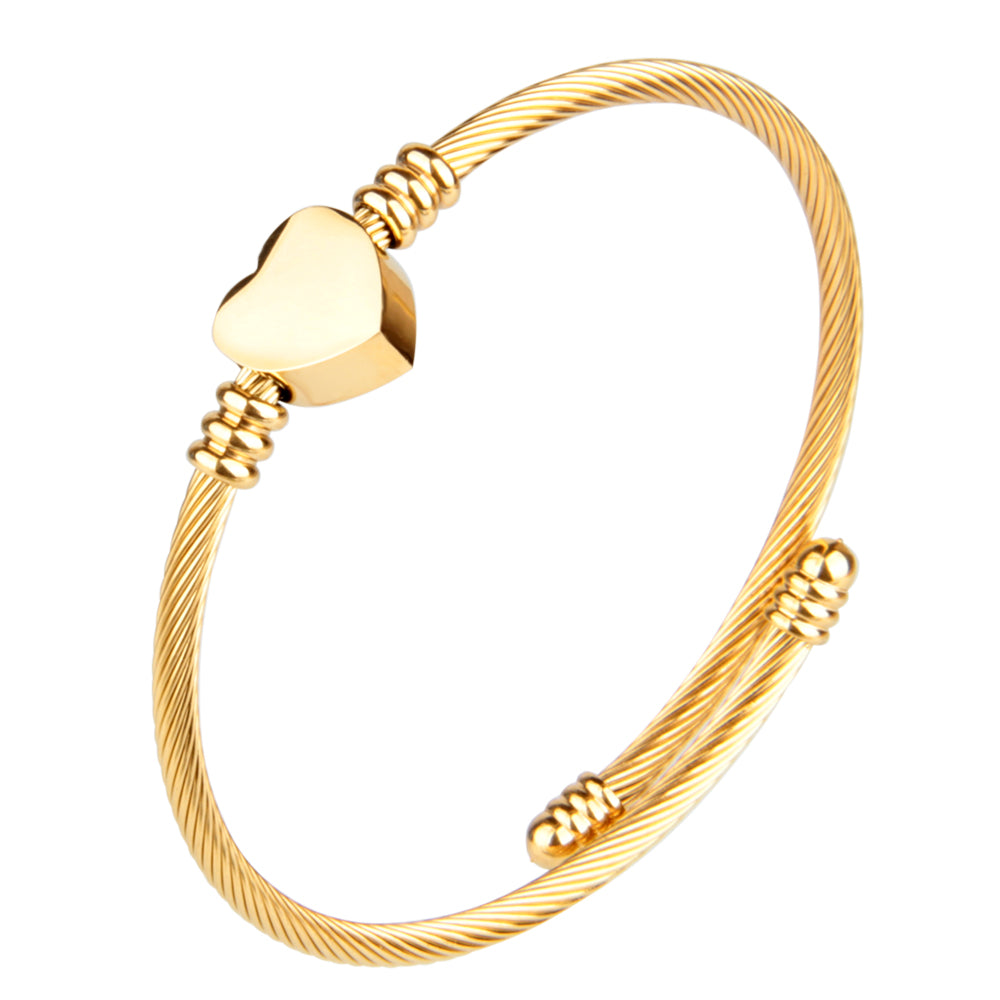 Teresa Adjustable Heart Bracelet / Stainless Steel