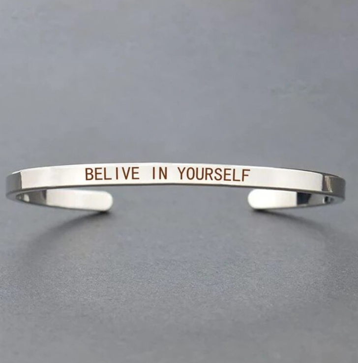Ashley Engraved Bangles / Stainless Steel - Nina Kane Jewellery
