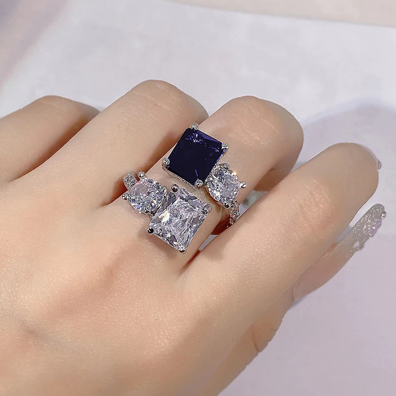 The Empress Ice Flower Cut Ring / 925 Sterling Silver