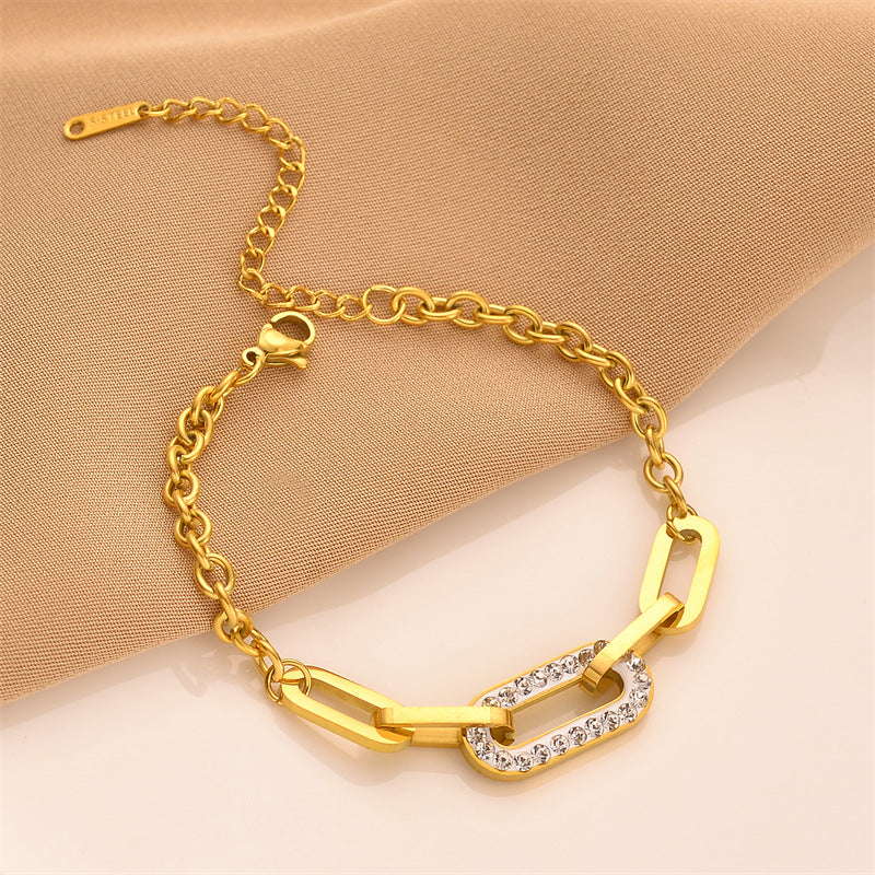 Electra Paperclip Chain Bracelet / Stainless Steel