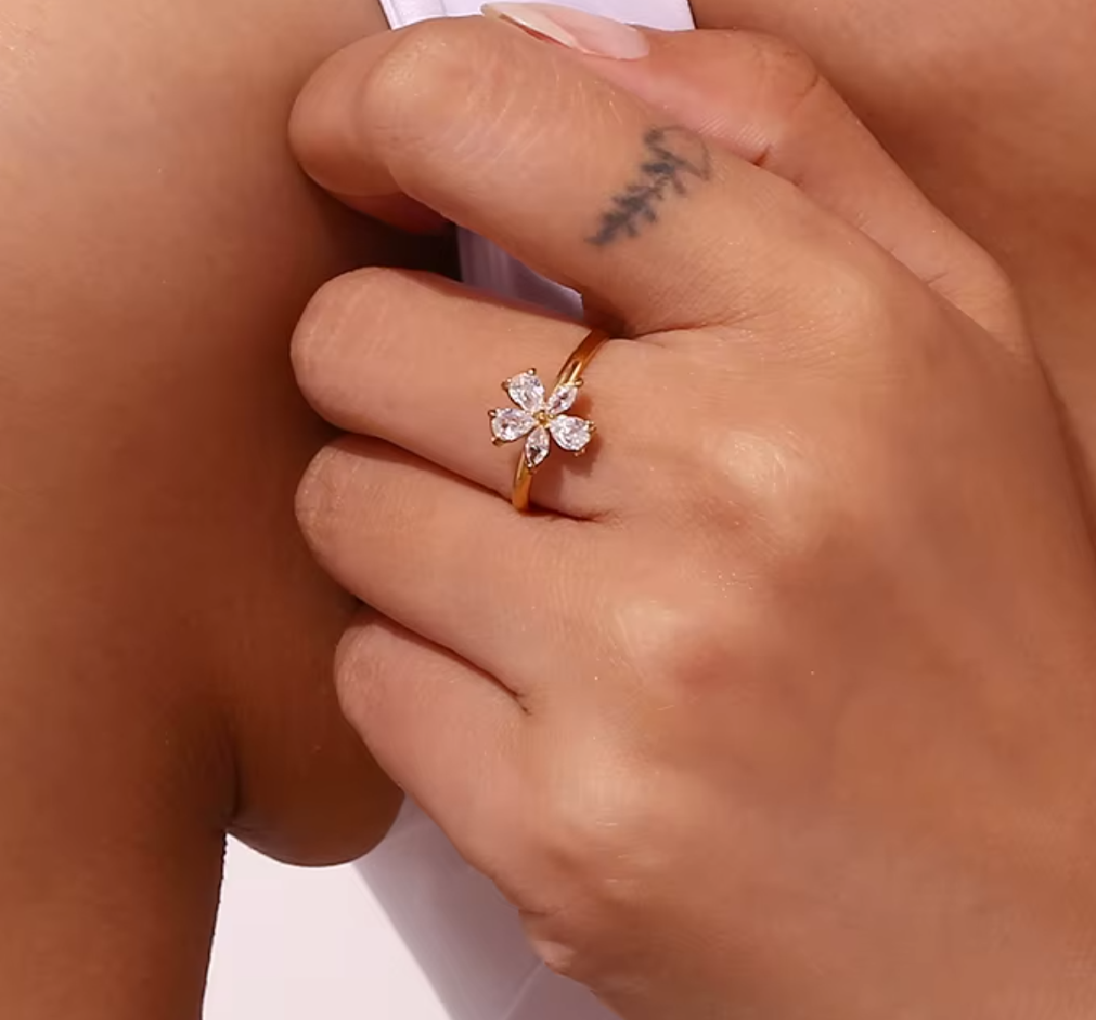 The Petal Crush Ring / 18K Gold Plated - Nina Kane Jewellery