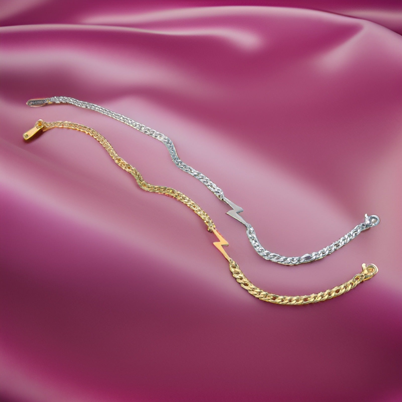 Priya Lightening Bracelets / Stainless Steel - Nina Kane Jewellery