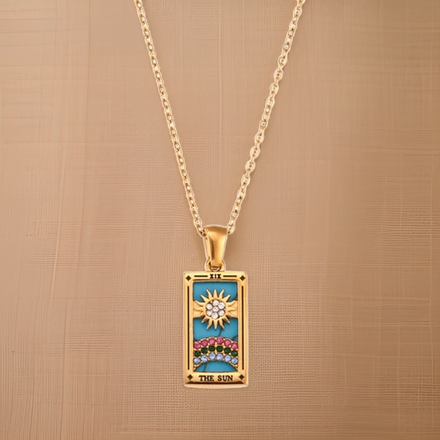 Evangeline Tarot Card Pendants / Stainless Steel - Nina Kane Jewellery