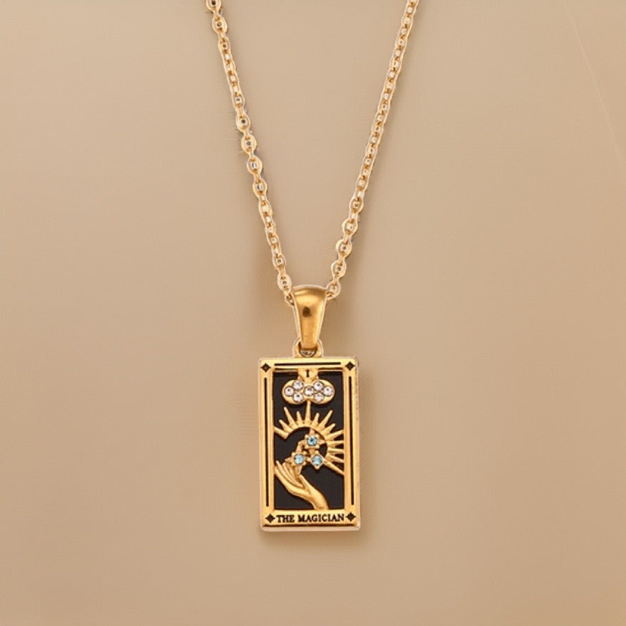 Evangeline Tarot Card Pendants / Stainless Steel - Nina Kane Jewellery