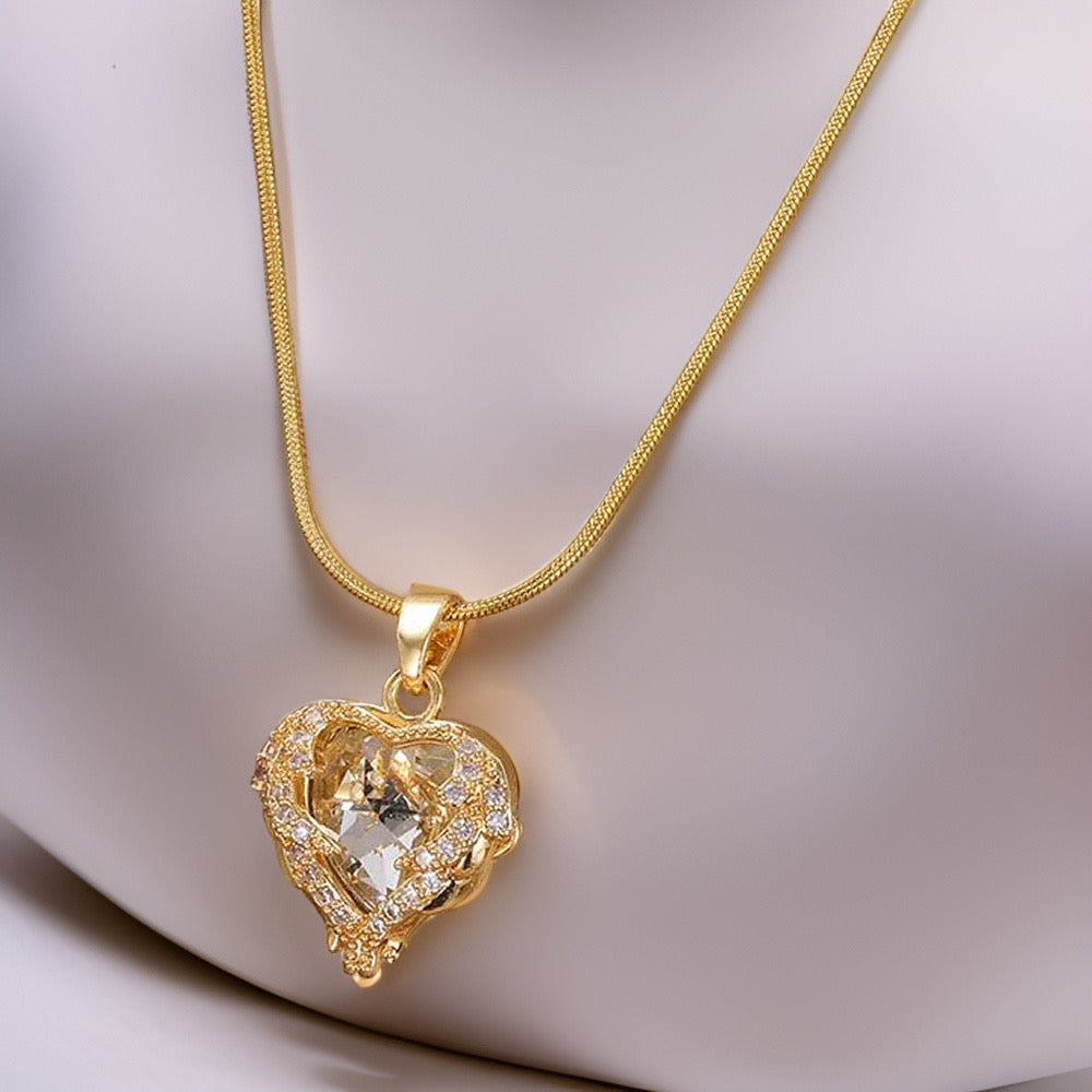 Lizzy Heart Necklaces / Stainless steel - Nina Kane Jewellery