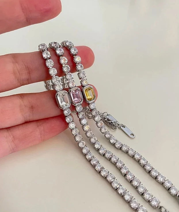 Charlotte Zircon Diamond Bracelets / Stainless Steel - Nina Kane Jewellery