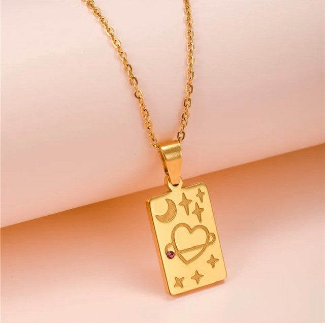 Morgan Heart Sky Pendant / 18K Gold Plated