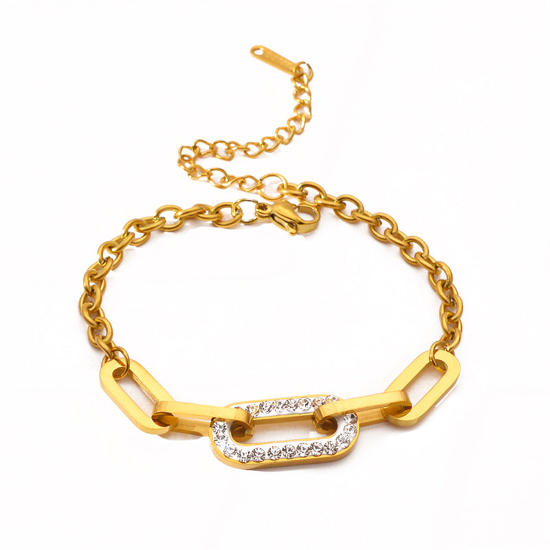 Electra Paperclip Chain Bracelet / Stainless Steel