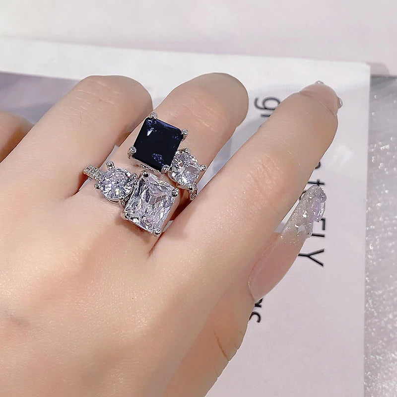 The Empress Ice Flower Cut Ring / 925 Sterling Silver