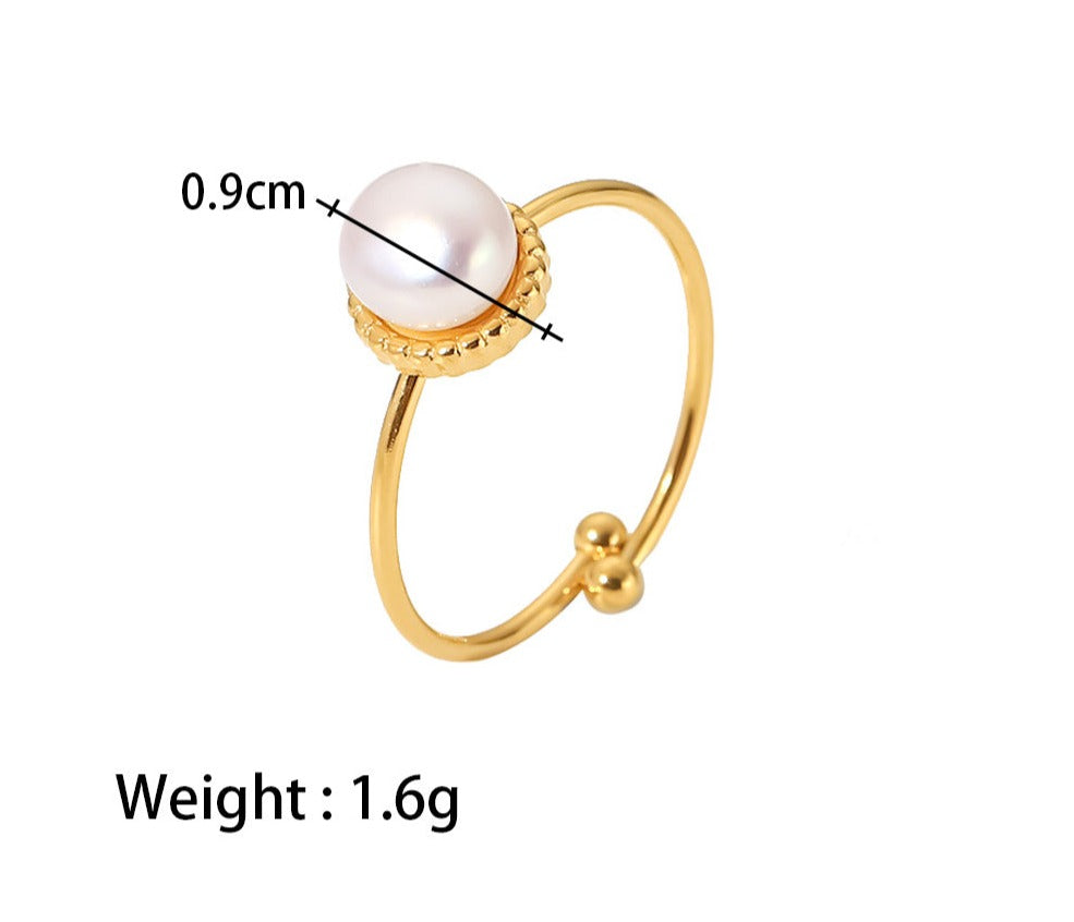 Delphi Freshwater Pearl Ring / 18K Gold Plated