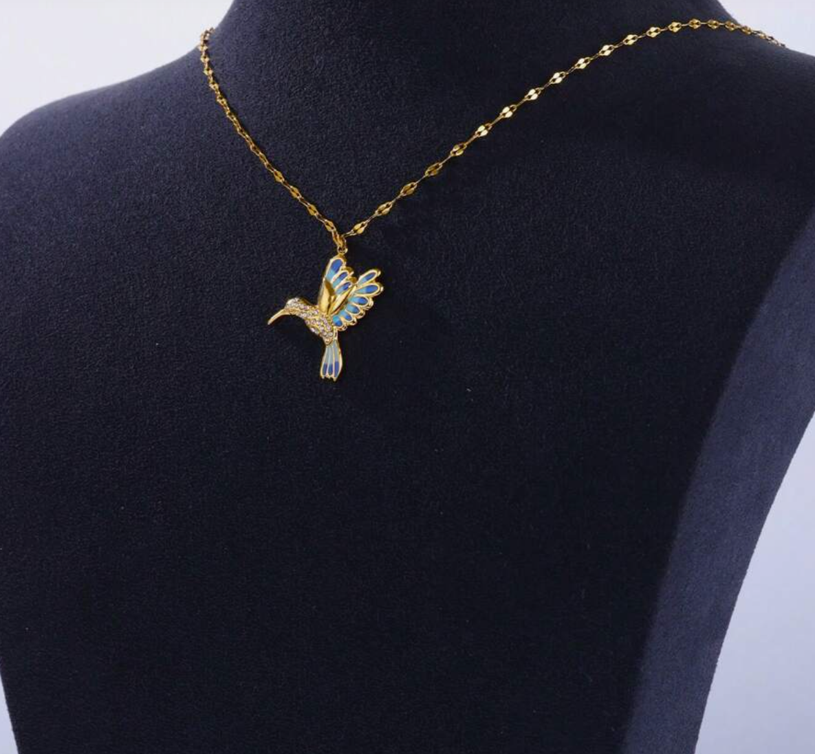 Meera Hummingbird Pendants / Stainless Steel - Nina Kane Jewellery