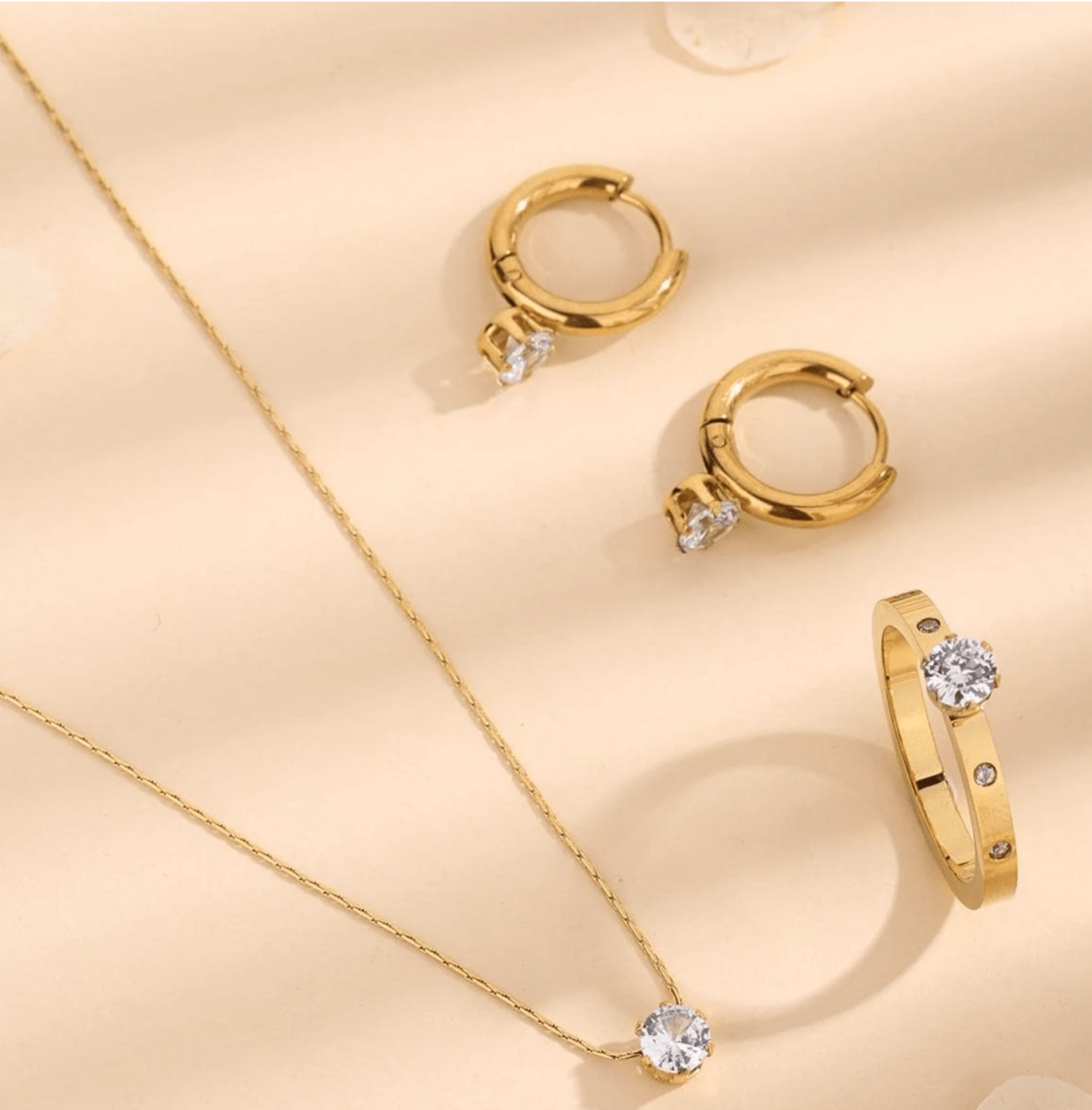 Peonie 3 Piece Jewellery Set / Stainless Steel - Nina Kane Jewellery