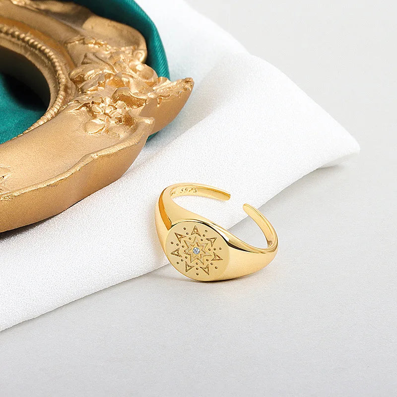Flare Sunburst Rings / 925 Sterling Silver - Nina Kane Jewellery