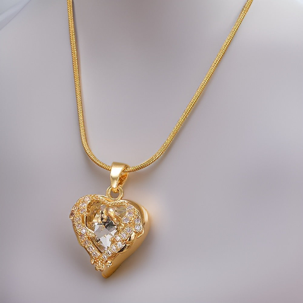 Lizzy Heart Necklaces / Stainless steel - Nina Kane Jewellery