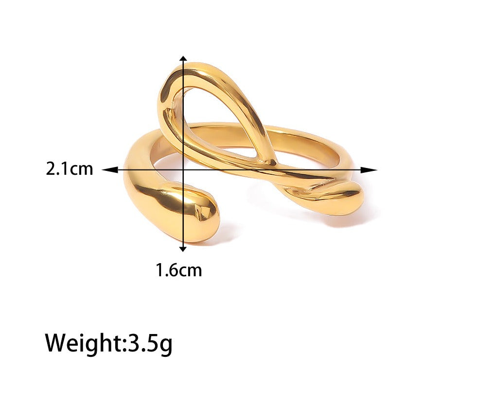 Lulu Statement Tie Ring / 18K Gold Plated