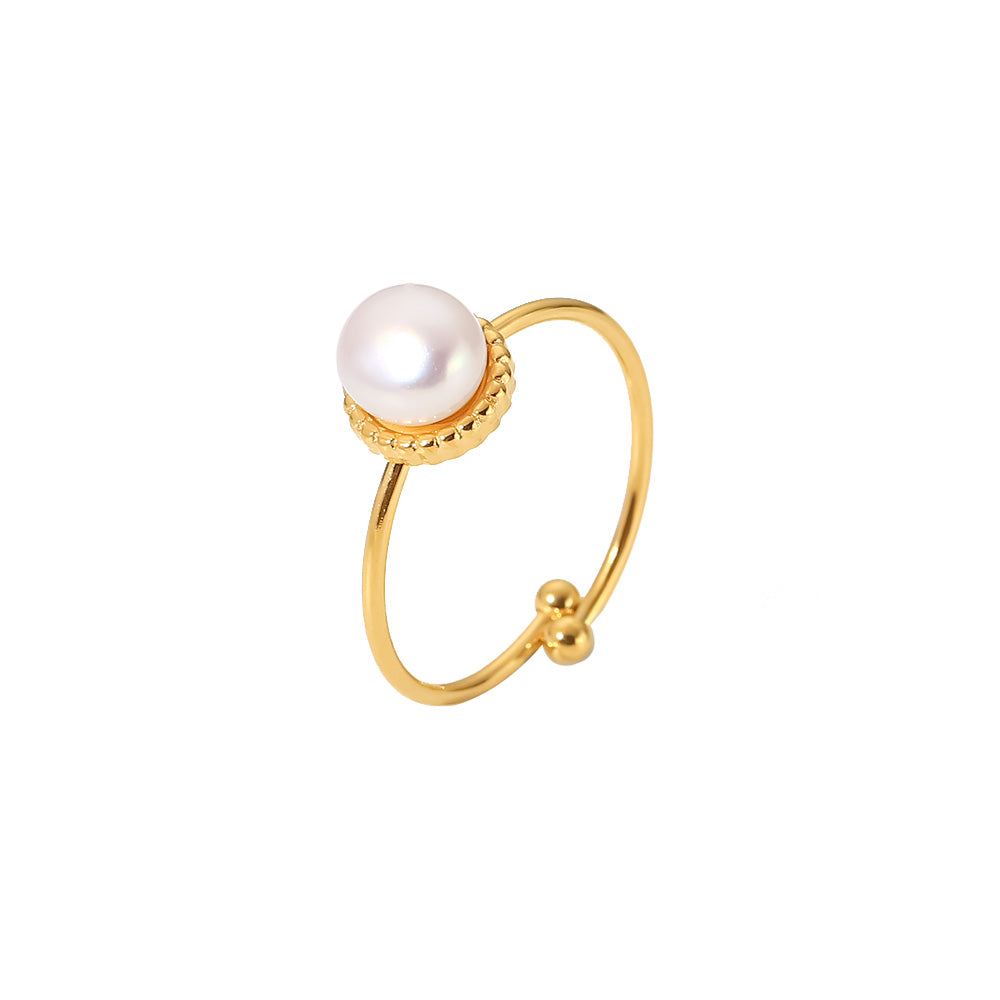 Delphi Freshwater Pearl Ring / 18K Gold Plated